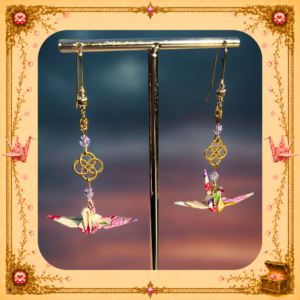 Boucles d'oreilles origami - Talisman d'Izumi Ichi