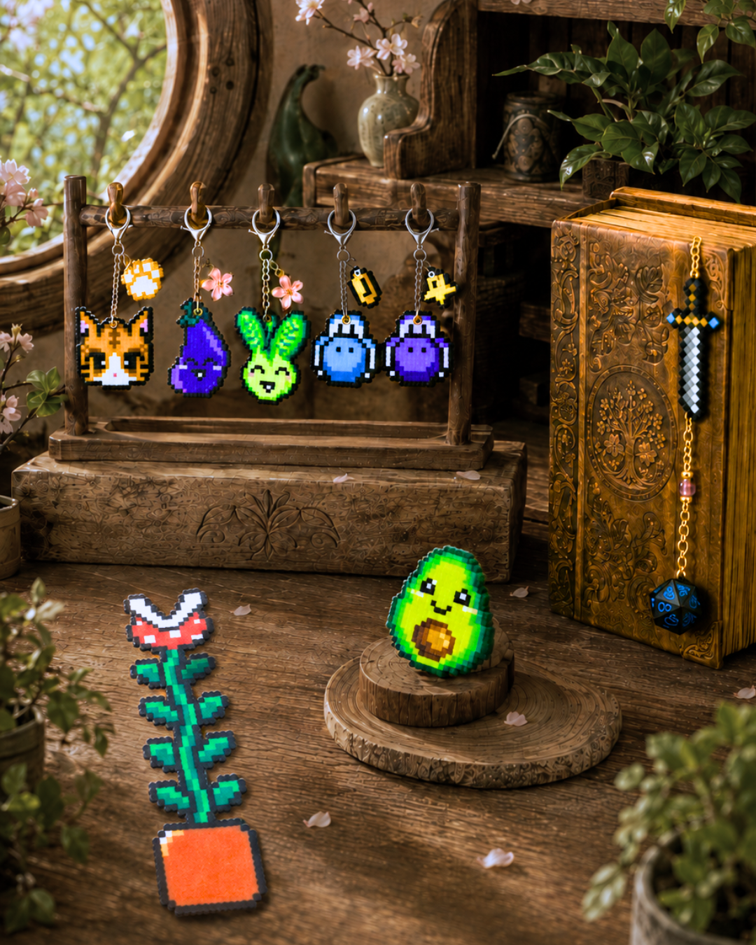 Univers pixel art et perles thermocollées ou fused beads du side quest atelier